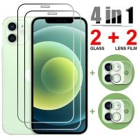 4IN1 Tempered glass for iPhone 13 12 11 Pro max mini camera screen protector for iPhone 13 12 11 7 8 6 6s plus X XR XS max glass Camera Screen Protect