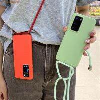 【cold noodles】 Crossbody สร้อยคอสายคล้องสายไฟสำหรับ Samsung Galaxy A02s A03s A11 A21s A31 A41 A51 A71 A01 A03 Core นุ่ม