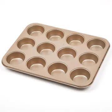 Non Stick - 12 Cup Mini Square Cake Pan (35 x 26.5 x 3cm / 13.8 x 10.4 x  1.2”)