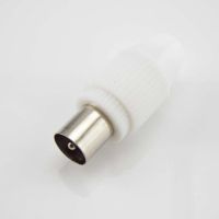 75-5 Free Welding Rf Television Male Female Plug 9.5 Tv Rf Terminal Antenna Connector White Colour 9.5 Video Plug Adapter U26