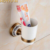 Free shipping Fashion toothbrush holder,Pure copper Ceramic cup, Bathroom cup holder bathroom set-wholesale YT-11597