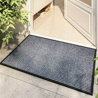 Rectangular Door Mat พรมเช็ดเท้ากันลื่น พรมปูพื้น M77 พรมไนล่อน พรมดักฝุ่นPVC พรมกันลื่น พรม ทนต่อการขัดถู ซึบซับน้ำได้ดี ขนาด40×60ซม. สีเทา พรมเช็ดเท้ากันลื่นซับน้ำอย่างดี พรมตกแต่งห้อง พรมแต่งห้องนอน พรมตกแต่งบ้าน Indoor Doormat Non-Slip