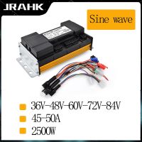 JRAHK จักรยานไฟฟ้า36V-84V,ตัวควบคุมไฟฟ้ากระแสตรงไร้แปรงถ่าน48V 2500W ตัวควบคุมคลื่นไซน์72V 3000W อุปกรณ์ Skuter Listrik