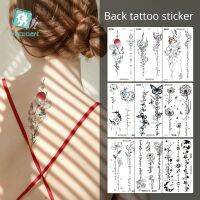 New Solid Back Tattoo Small Fresh Flower Painting Simulation Temporary Tattoos Sticker Size:160x90mm