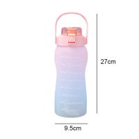 Special Offers 1.5 Liter Straw Water Bottle Girls Large Capacity Plastic Water Bottle With Time Marker Drink Bottle Sport Fitness Water Bottles