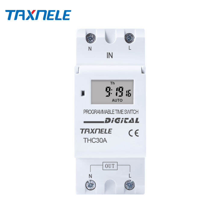 Din Rail 2 wire Weekly 7 Days Programmable Digital TIME SWITCH THC30A