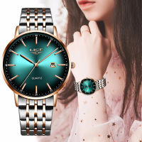 LIGE Luxury Ladies Watch Women Waterproof Rose Gold Steel Strap Women Wristwatch Top Brand Bracelet Clocks Relogio Feminino