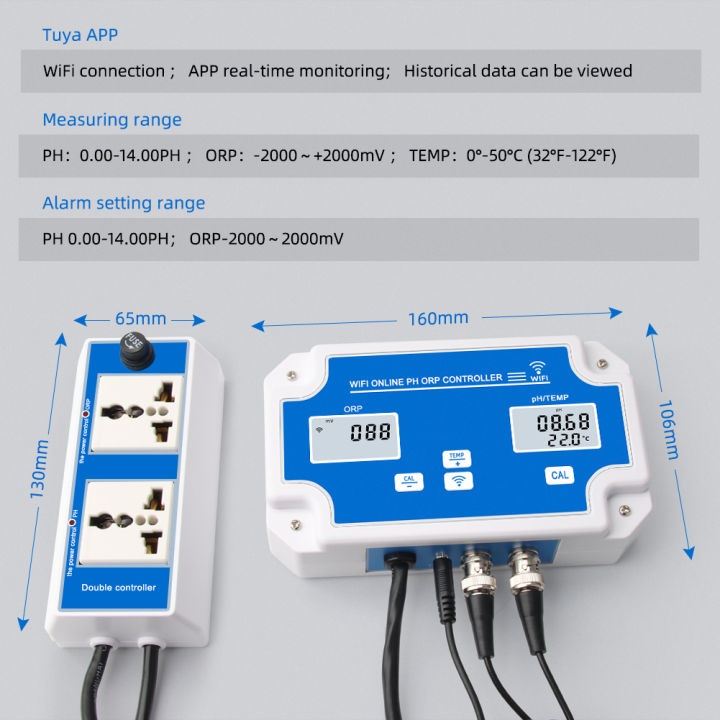 rcyago-tuya-app-wifi-ออนไลน์-ph-orp-ควบคุมสระว่ายน้ำ-orp-ควบคุม-เปลี่ยน-p-robe-ph-orp-เมตรสำหรับสระว่ายน้ำ-บ่อปลา-พิพิธภัณฑ์สัตว์น้ำ-น้ำเสีย-เครื่องวัดn