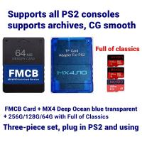 อะแดปเตอร์บัตร TF เกม PS2 MX4SIO สำหรับคอนโซล PS2ทั้งหมด + ฟรีการ์ด Mcboot เวอร์ชั่นเก็บถาวร + การ์ด SD TF 256G128G/64G