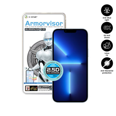 Apple iPhone 13 Pro Max ( 6.7 ) X-One Armorvisor 7H (4th) คุ้มครองเต็มรูปแบบป้องกันแสงสีฟ้าป้องกันหน้าจอ