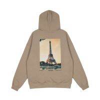 2023 NEWHigh Street Plus ขนาด Season 7 Fear Of God Paris Eiffel Tower Exclusive Sunset Print Casual Long Sleeve Hoodie