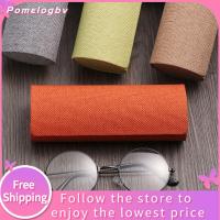 POMELOGBV กล่องใส่แว่นตาทรงรีย้อนยุคทำด้วยมือเคสแว่นตาพับได้