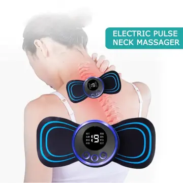 Electric Neck Massager: Gel Pads, Body Stretcher & Pulse Muscle