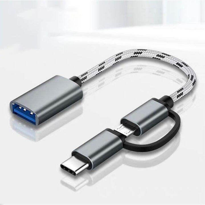 B.TWO 2 in 1 USB 3.0 OTG Adapter Micro USB Type C Cable Data Sync ...