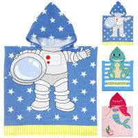 Kids Hooded Bath Towel Cartoon Hooded Bathrobe Child Toddler Bathing Towel Robe Cute Super Absorbent Baby Clothing Sleepwear