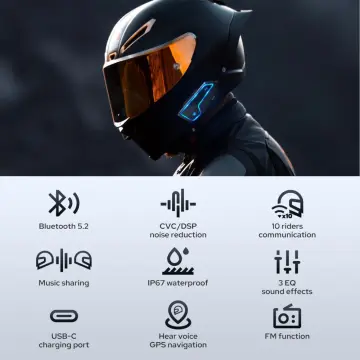 Helmet Motorcycle Headset Herobiker Hero 2 Headset For Motorcycle Helmet  Intercom Moto Wireless Bluetooth 1200M BT FM Radio