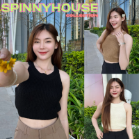 ?SpinnyHouse? เสื้อแขนกุด ครอปท็อป เสื้อแขนเว้า ใส่เที่ยวทะเล อยู่บ้านได้หมด หน้าซัมเมอร์ไปเลยจ้า รุ่น popcorn  P303A