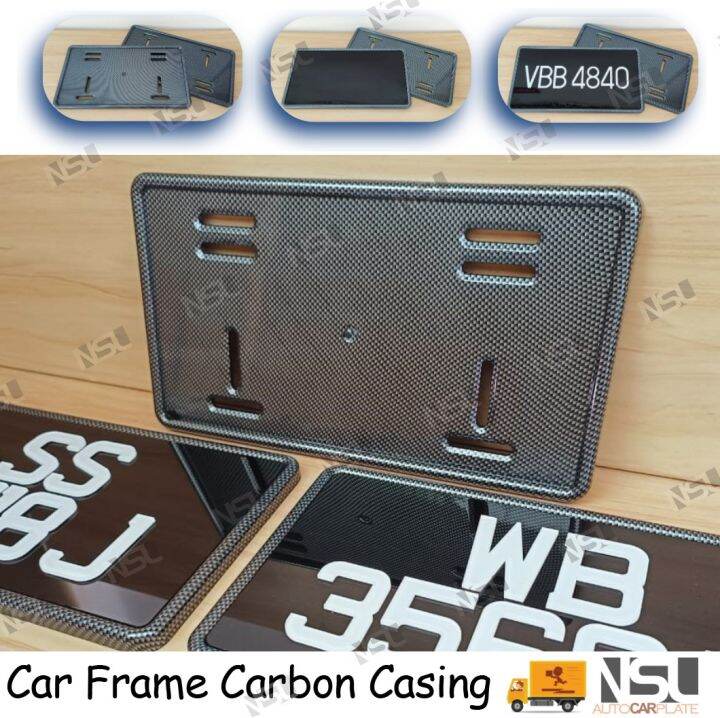 🔥READY STOCK🔥BUAT SIAP🔥🔥Gred AAA🔥 Universal Carbon Number Plate Frame