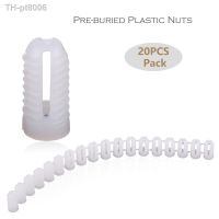 ☑◘  20pcs pack white plastic pre-buried nut for wood screw