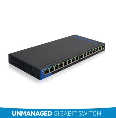 LINKSYS LGS116P 16-Port Unmanaged Gigabit Switch รองรับ PoE เน็ตเวิร์คสวิตช์สำหรับธุรกิจ LGS116P-AP