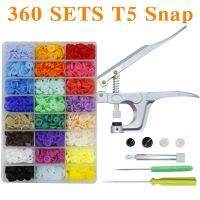 ✌﹉ U Shape Fastener Snap Pliers 360 sets T5 Snap Poppers Plastic Buttons Kit Snaps Cloth Buttons DIY Sewing and Crafting Tool