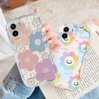 Rixuan เคสสำหรับ Vivo Y27 Y36 Y12s Y02T Y20 Y20s Y35 Y11 Y17 Y16 Y21 Y15นิ่มลายดอกไม้ Y12ฝาครอบด้านหลังกันกระแทก Tpu Y22 Y15s Y21s Y15A Y33s ลายดอกไม้ Y91C ขอบหยักโค้งสด