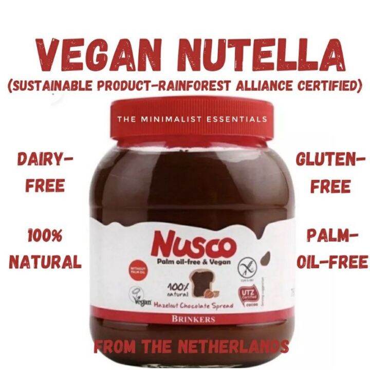 VEGAN NUTELLA Nusco Hazelnut Chocolate Spread 750g GlutenFree Dairy
