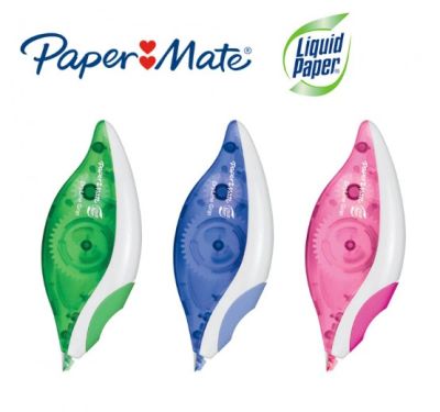 เทปลบคำผิด Paper Mate รุ่น Dryline Grip (จำนวน 1 ชิ้น) อุปกรณ์ลบคำผิด คละสี