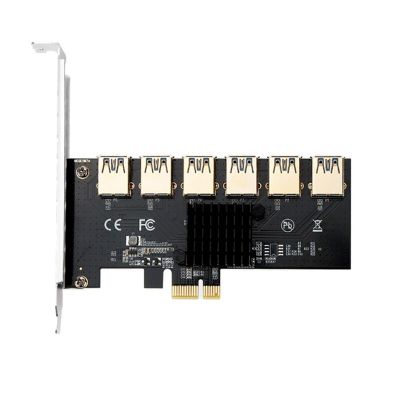 PCI-E ไรเซอร์การ์ด PCI-E 1X ถึง6 USB 3.0การ์ดอะแดปเตอร์กราฟิก PCI-E 1ถึง6ขยายสำหรับอะแดปเตอร์ FJK3825เคสโทรศัพท์