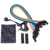 11pcs/set Resistance Bands Set Yoga Exercise Fitness Band Rubber Loop Tube Bands Gym Pilates Yoga Brick Workout Equipments