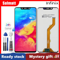 Salmatt 6.2 "ของแท้สำหรับ Infinix อะไหล่สำหรับซ่อมชิ้นส่วนจอสัมผัสแอลซีดีของเครื่องแปลงดิจิทัลซ่อมแซม X625 7 X624/Infinix Hot X625B LCD