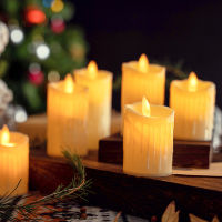 【CW】Flameless LED Candles Light Simulation Flickering Pillar Candles Tea Lights Romantic Wedding Birthday Party Decoration Lighting