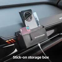 ۩ For Sportage 4 QL 2017 2018 2019 Car storage box Adhesive storage box portable double-layer mobile phone holder multi-functional