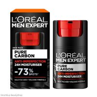 L’Oreal MEN EXPERT Pure Carbon Care Daily Anti-Imperfection Moisturiser 50ml มอยซ์เจอร์ไรเซอร์บำรุงผิวหน้าผู้ชายสูตรพิเศษสินค้านำเข้าจากต่างประเทศของแท้พร้อมส่ง