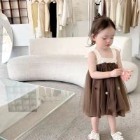 2023 Summer Korean Style Girls Dress Mesh Sweet Cute Fashion New Design Party  flower girl dresses  by Hs2023