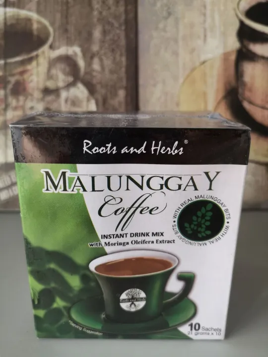 Roots and Herbs Malunggay Coffee Instant Drink Mix with 100 Moringa