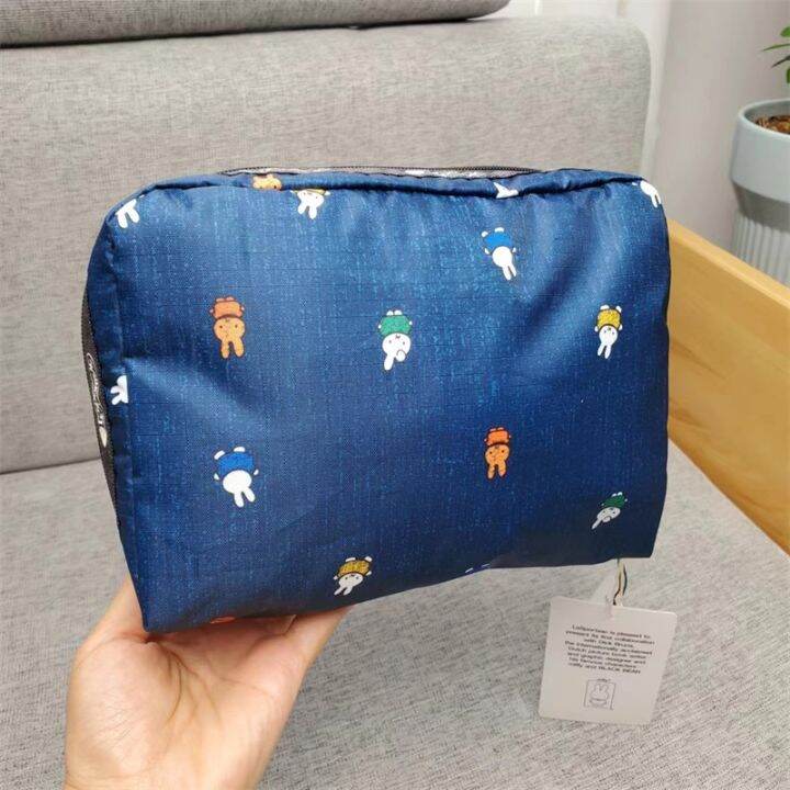 lesportsac-miffy-rabbit-joint-กันน้ำกระเป๋าสี่เหลี่ยมเล็กความจุขนาดใหญ่ที่เก็บเครื่องสำอางเปลี่ยนคลัทช์-7121