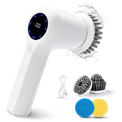 Cordless Electric Brush Shower Scrubber for Cleaning Bathroom Floor Car Wheel Tub