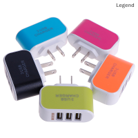 Legend 5V 3.1A Triple USB Port Wall Home Travel AC Mobile Fast Charger ADAPTER US Plug