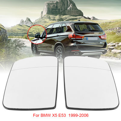 Car Anti Blind Left &amp; Right Door Wing Rearview Mirror Glass Heated For BMW X5 E53 1999-2006
