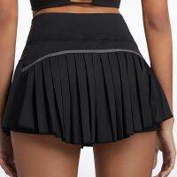 HBJD Safe Tennis Skirts XS-XXL Gym Golf Running Pleated Pantskirt Sexy Women Sports Fitness Shorts Pocket High Waist Skort