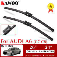 KAWOO Wiper Car Wiper Blades for Audi A6 (C7 C8) 2011 - 2021 Windshield Windscreen Window Wash 26"+21" LHD RHD Auto Accessories