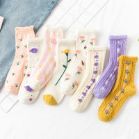 2021lace frilly socks cute white woman calcetines harajuku kawaii women alien skarpetki kobieta skarpety cartoon calcetas mujer sock