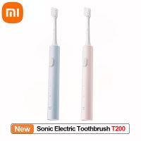 Xiaomi Mijia แปรงสีฟันไฟฟ้าพลังคลื่นเสียง T200 2โหมดหัวกลมขนแปรง Type-C ชาร์จได้ IPX7กันน้ำแปรงสีฟัน