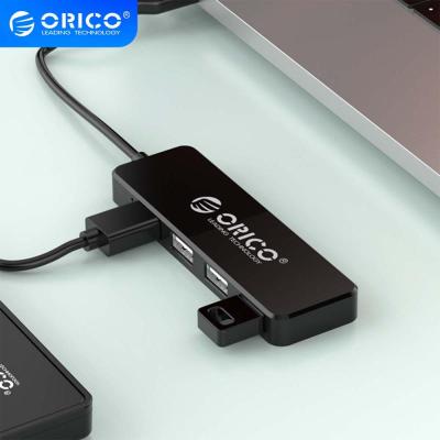 ORICO จุดรวมยูเอสบีขนาดเล็ก USB 2.0 4พอร์ตความเร็วสูง USB2.0 Splitter แบบพกพา OTG อะแดปเตอร์สำหรับคอมพิวเตอร์แล็ปท็อปแท็บเล็ตอุปกรณ์เสริม