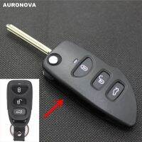 Auronova อัพเกรดใหม่พับ Key Shell สำหรับ Hyundai Sonata Ef 3ปุ่ม Remote Car Key Case