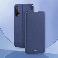 เคส Huawei Nova 5T เคสแบบเปิดปิดได้แบบบาง Mofi Nova 5 5i Pro 5Z 6 Se หนัง PU อ่อนนุ่มเคสขาตั้งซิลิคอน TPU เคส Funda Coque