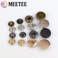 30set Meetee 12/15/17mm Metal Snap Buttons Stud Fastener Press Buckles for Jacket Coat Sewing Clothing Leather Accessories D3-8