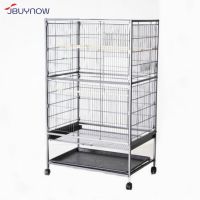 ( Promotion+++) คุ้มที่สุด Bird Cage with Wheels กรงนกเหล็กมีล้อ เคลื่อนที่ได้ 78x52x131cm CT-006 ราคาดี กรง สุนัข กรง หนู แฮม เตอร์ กรง สุนัข ใหญ่ กรง กระรอก