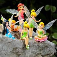 [สุ่มสไตล์] 1PC Princess Fairy Miniature Little ตุ๊กตานางฟ้ารูปตกแต่งปีกนางฟ้าเค้ก Topper Fairy Garden งานฝีมือขนาดเล็กภูมิทัศน์ DIY เครื่องประดับงานฝีมือตกแต่ง